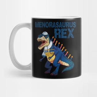 Menorasaurus Rex Saurus Menora Pun Hanukkah Mug